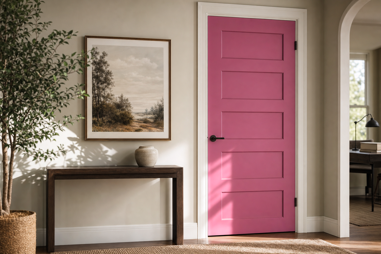 Very Berry by Valspar on interior-doors