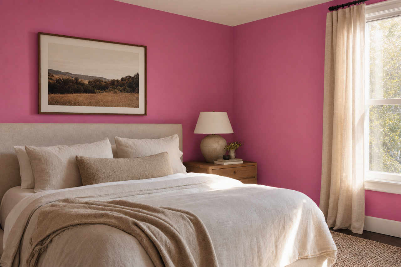 Very Berry by Valspar on interiors