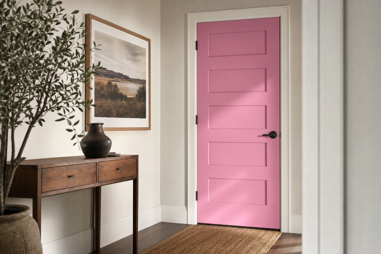 Berry Twist by Valspar on interior-doors
