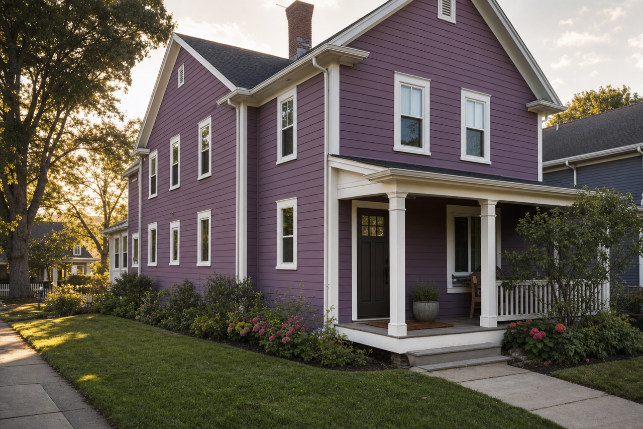 Pensive Plum by Valspar on exterior
