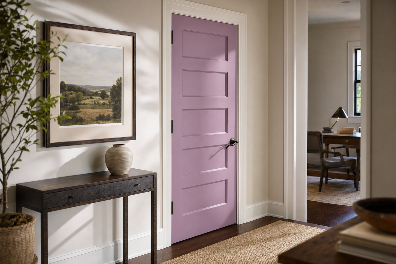 Wild Lavender by Valspar on interior-doors