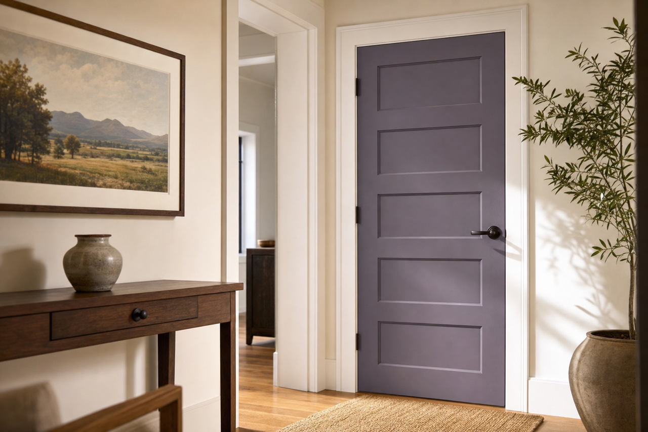 Stormy Purple by Valspar on interior-doors