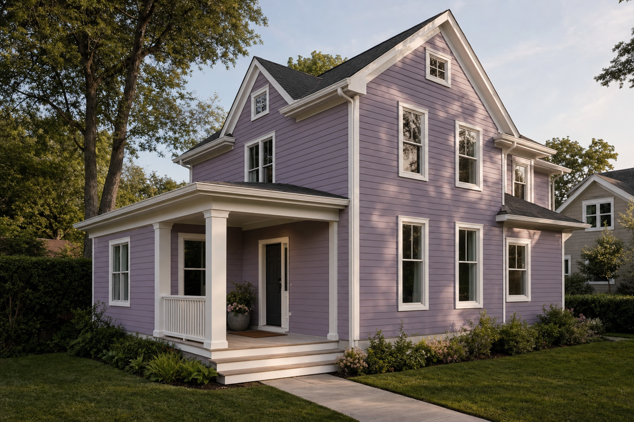 Evening Lilac by Valspar on exterior