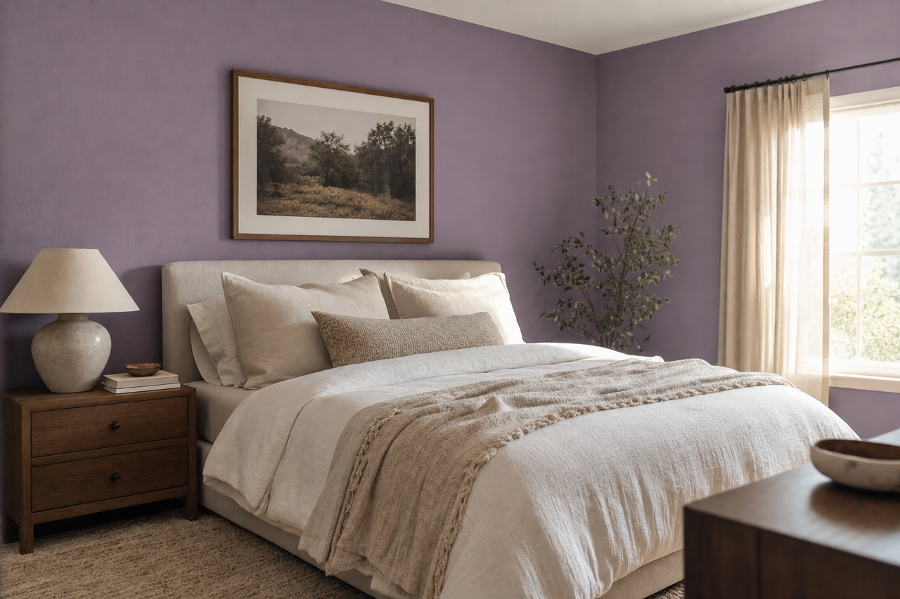 Evening Lilac by Valspar on interiors