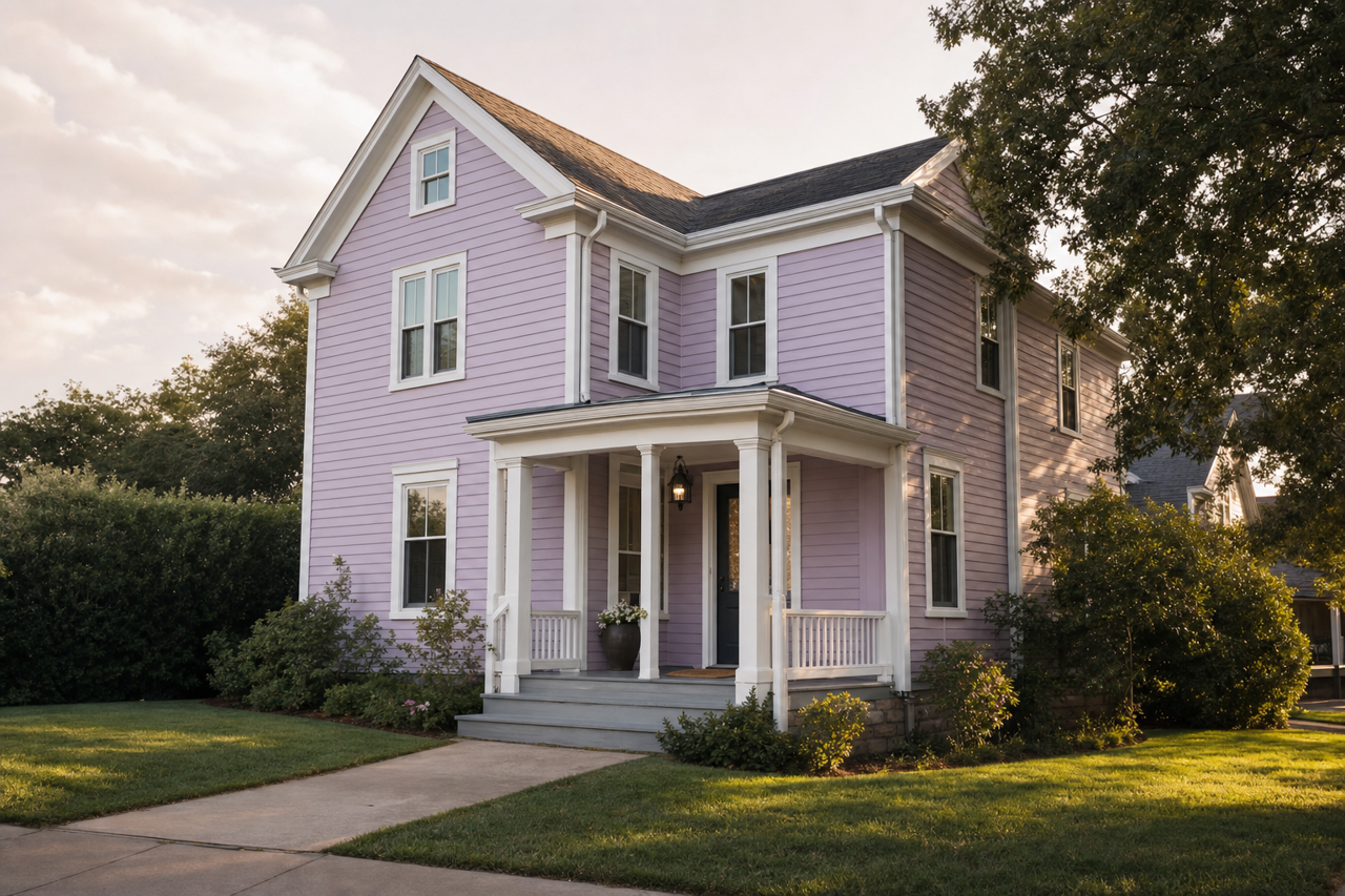 Classic Lilac by Valspar on exterior