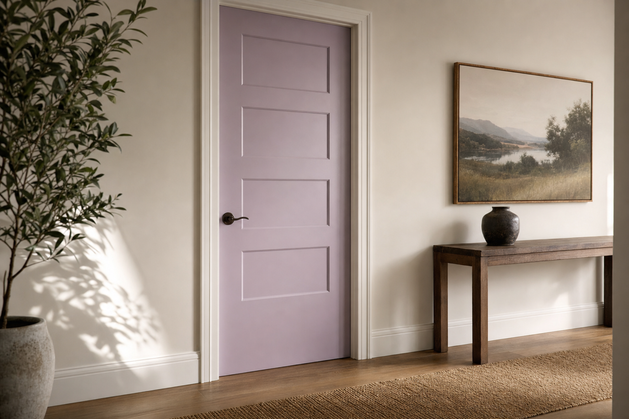 Classic Lilac by Valspar on interior-doors