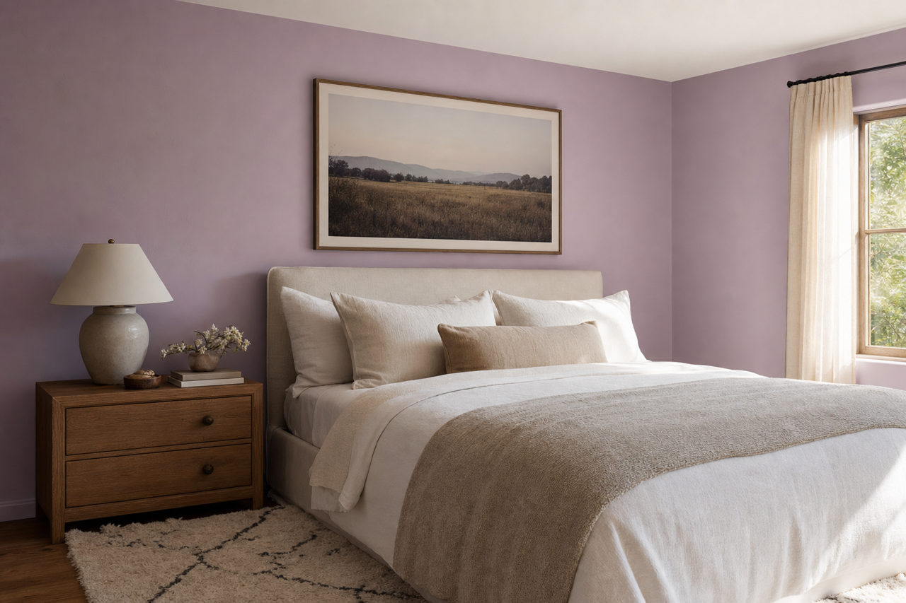 Classic Lilac by Valspar on interiors