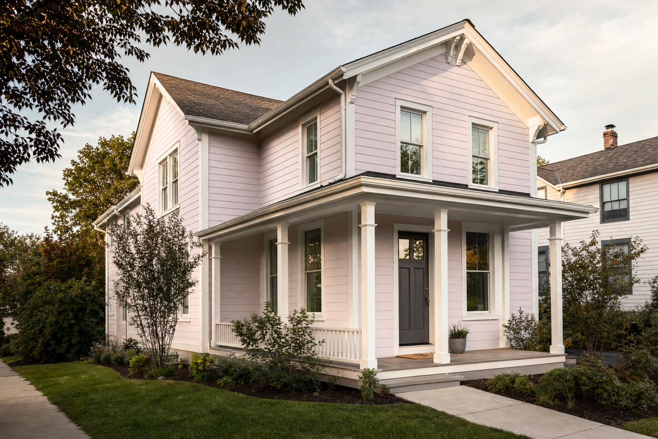 Gossamer Curtains by Valspar on exterior