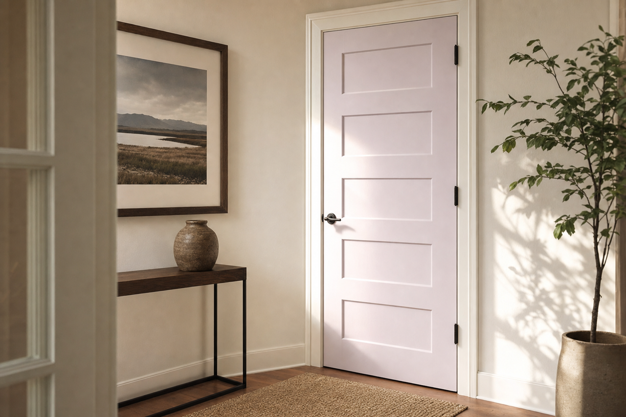 Gossamer Curtains by Valspar on interior-doors