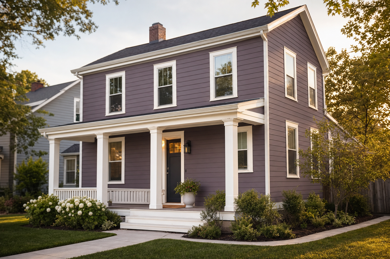 Regal Plum by Valspar on exterior