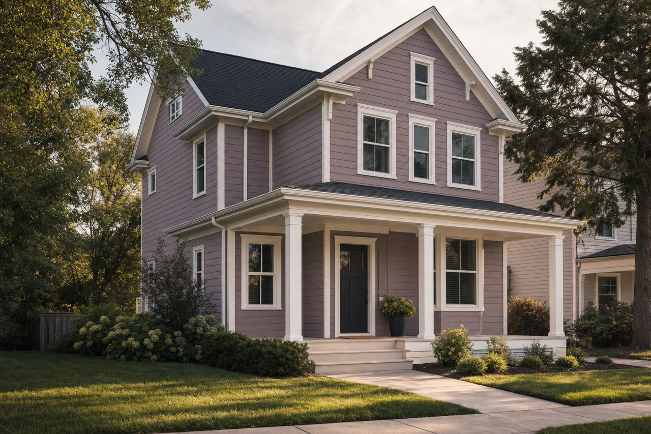 Plum Legacy by Valspar on exterior