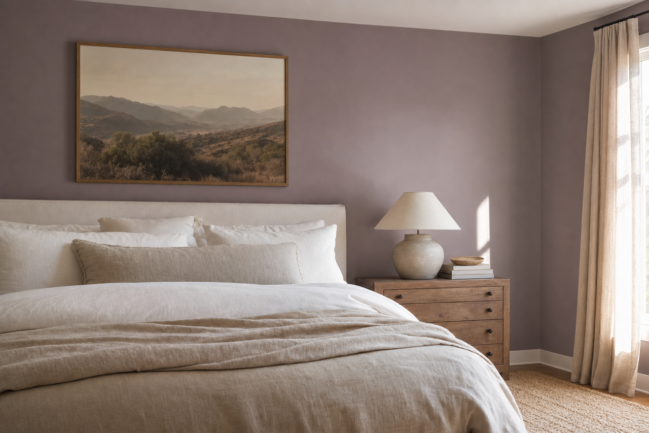 Plum Legacy by Valspar on interiors