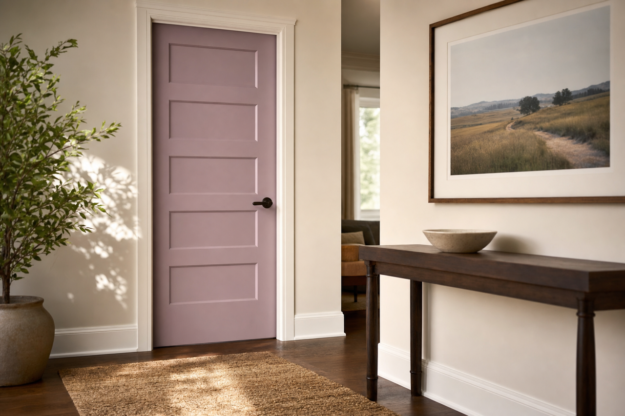 Dusty Lavender by Valspar on interior-doors