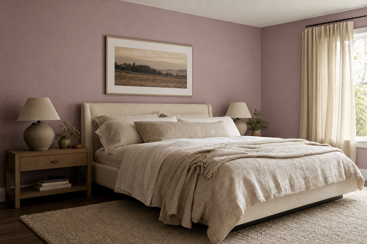 Dusty Lavender by Valspar on interiors