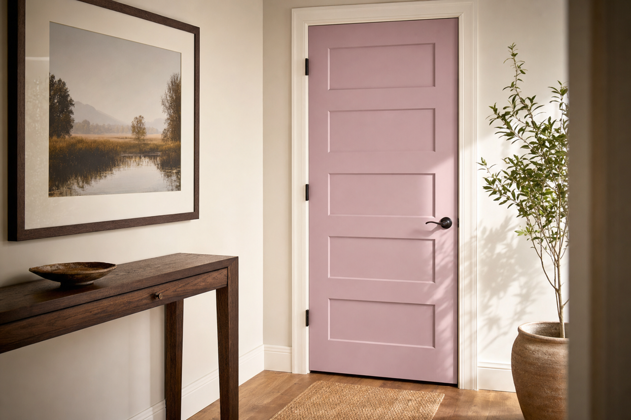 Lindsey Lilac by Valspar on interior-doors