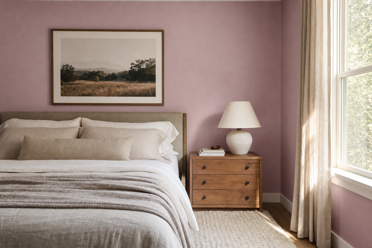 Lindsey Lilac by Valspar on interiors