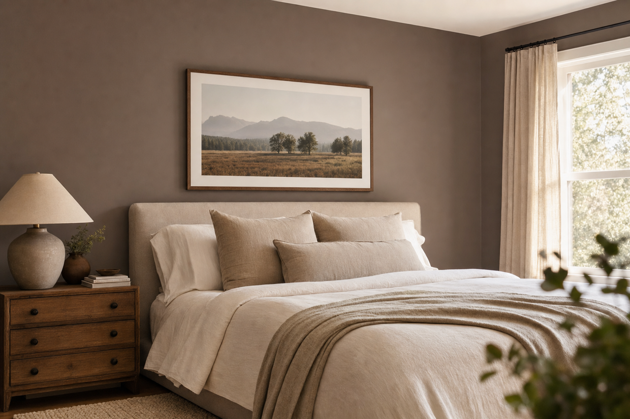 Mystic Taupe by Valspar on interiors