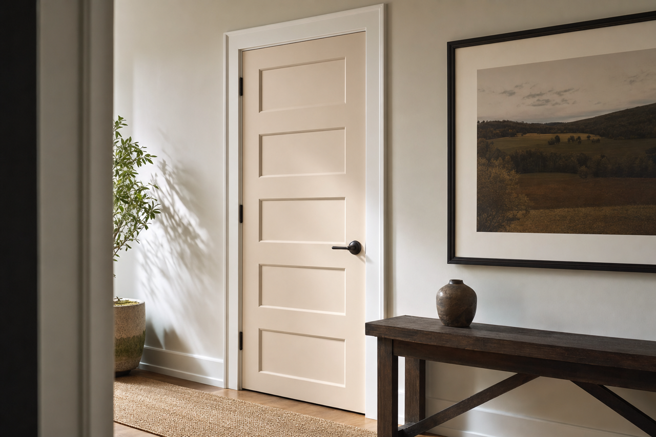 Featherstone by Benjamin Moore on interior-doors