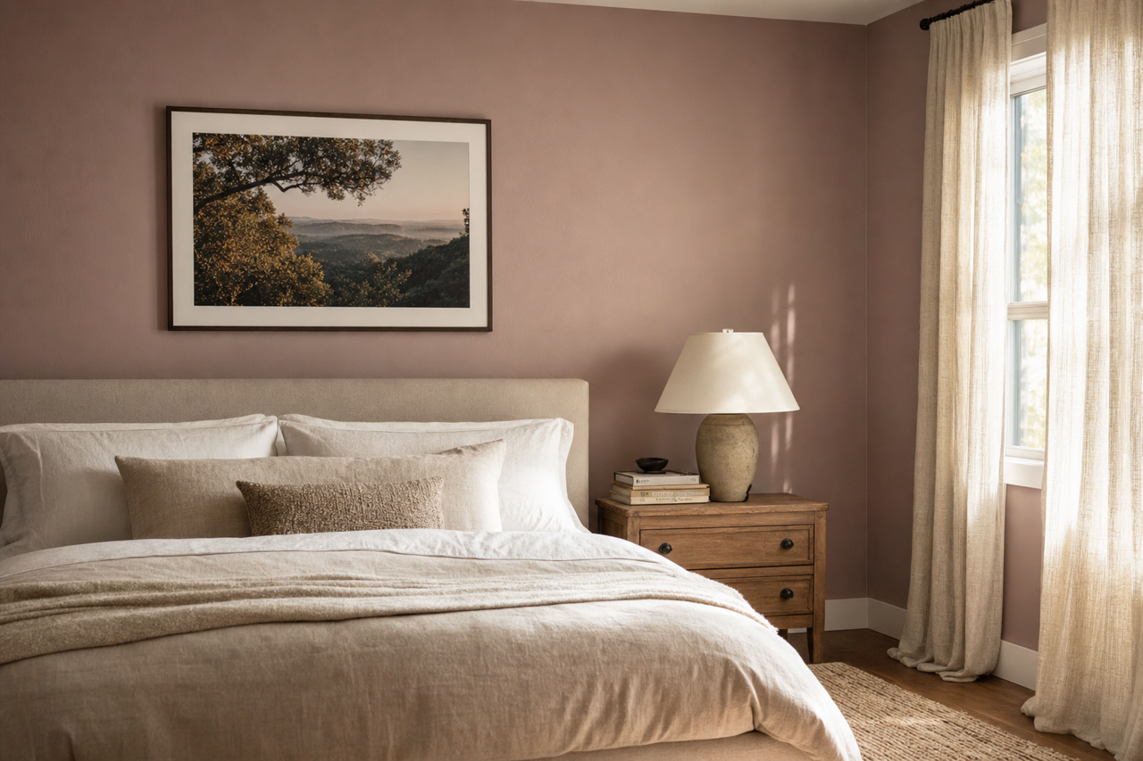 Dusky Hyacinth by Valspar on interiors
