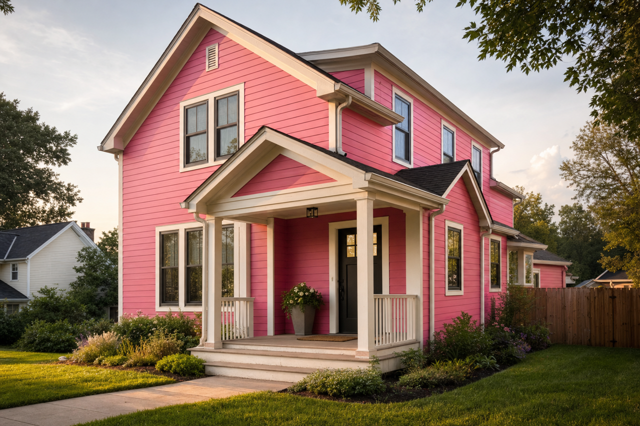 Pink Burst by Valspar on exterior