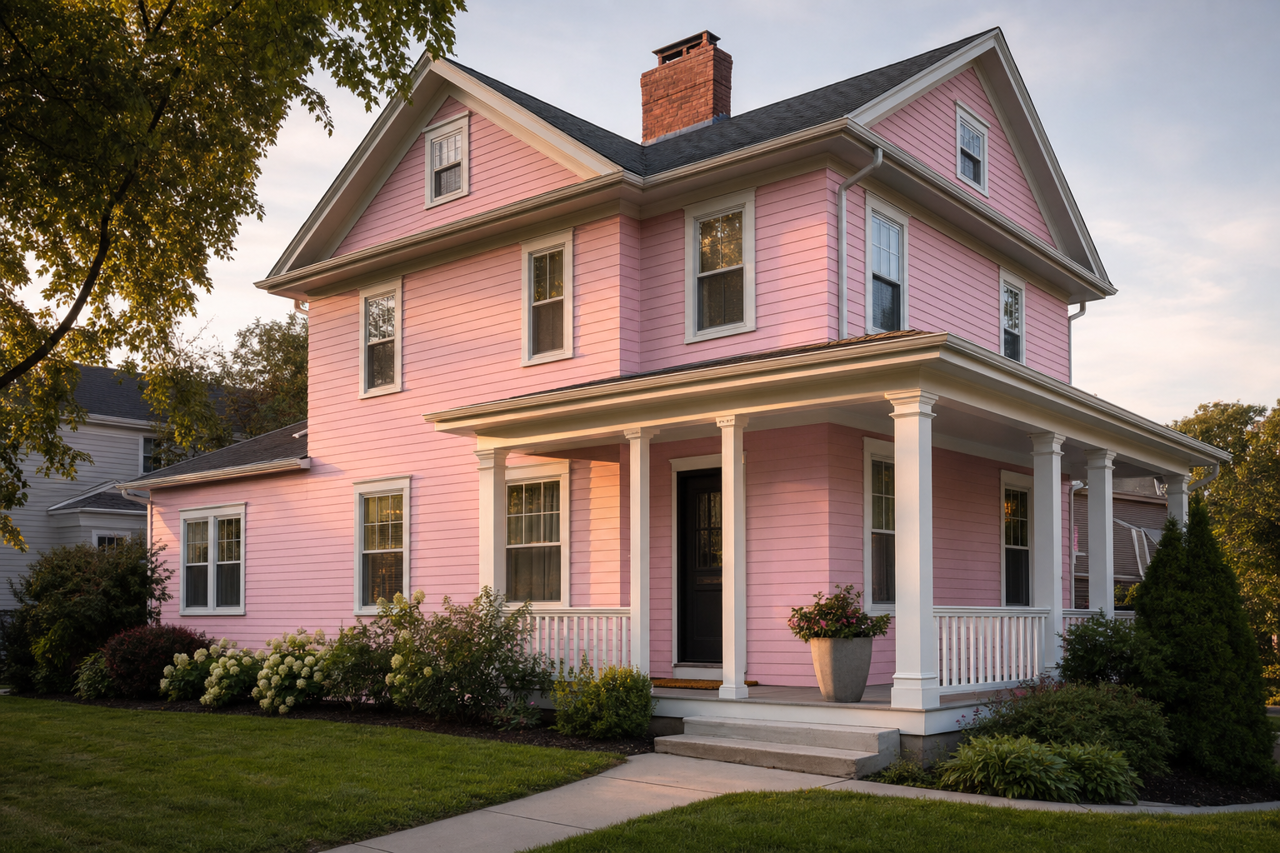 Hushed Rose by Valspar on exterior