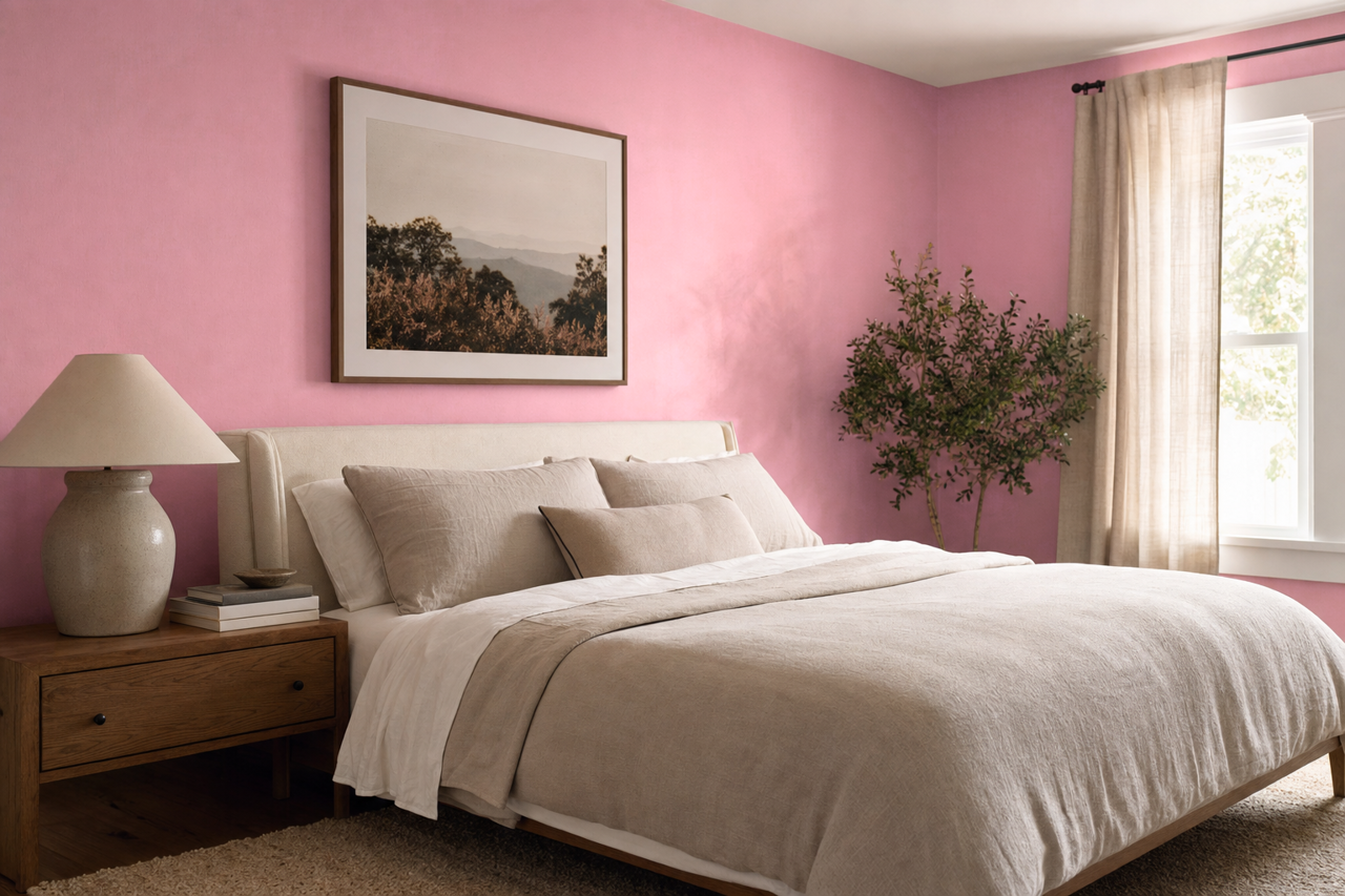 Hushed Rose by Valspar on interiors