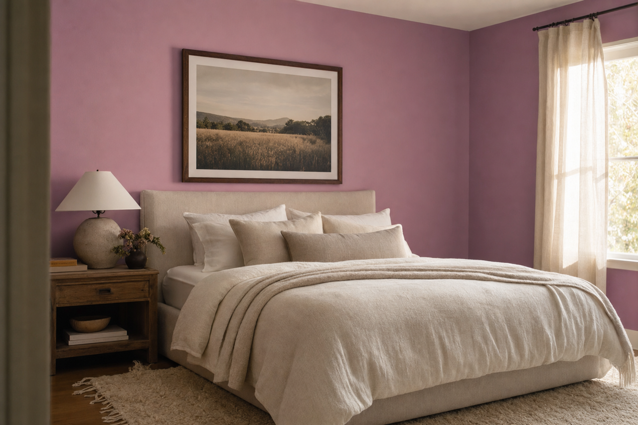 Purple Stripe by Valspar on interiors