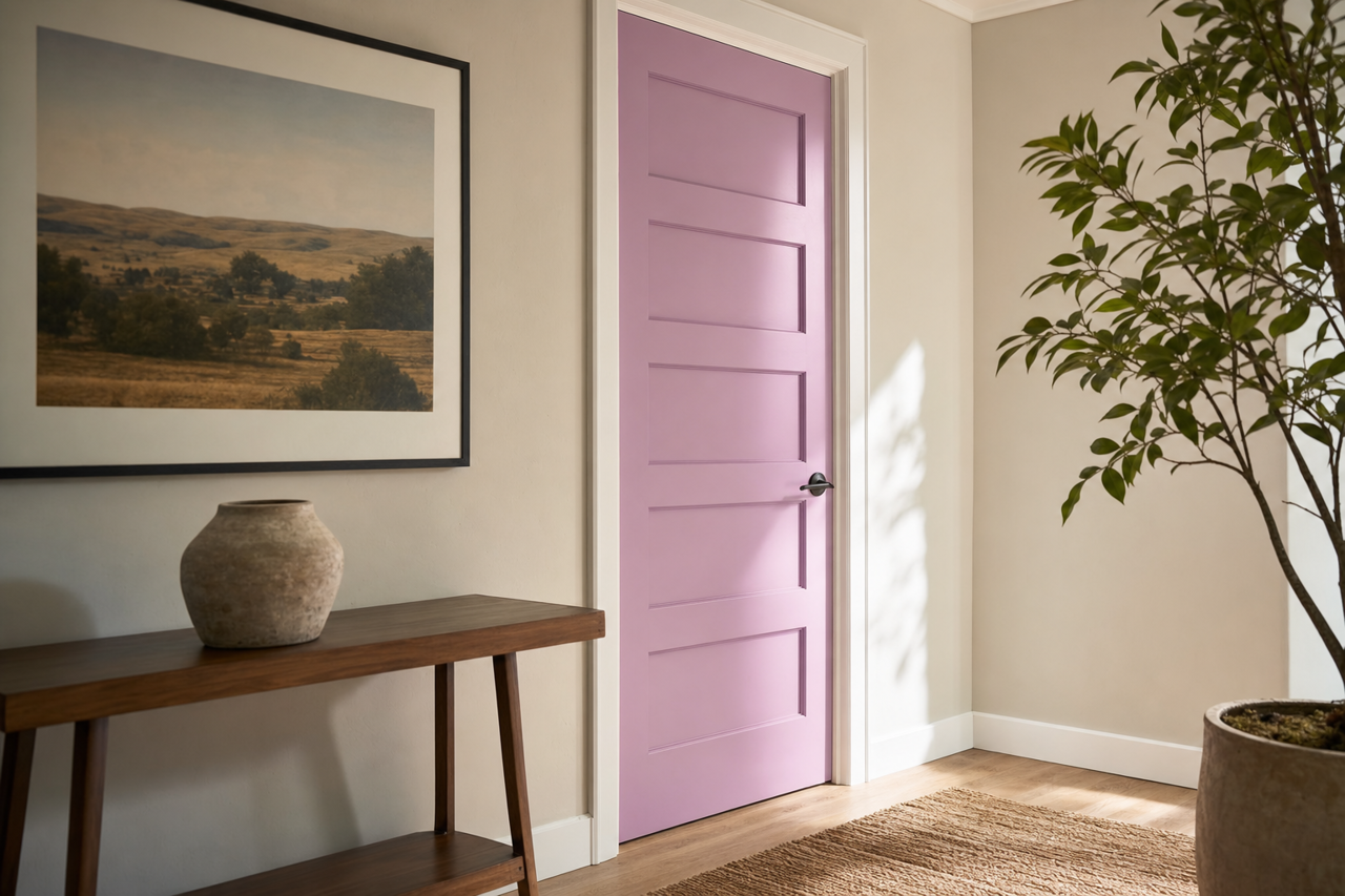 La La Love by Valspar on interior-doors