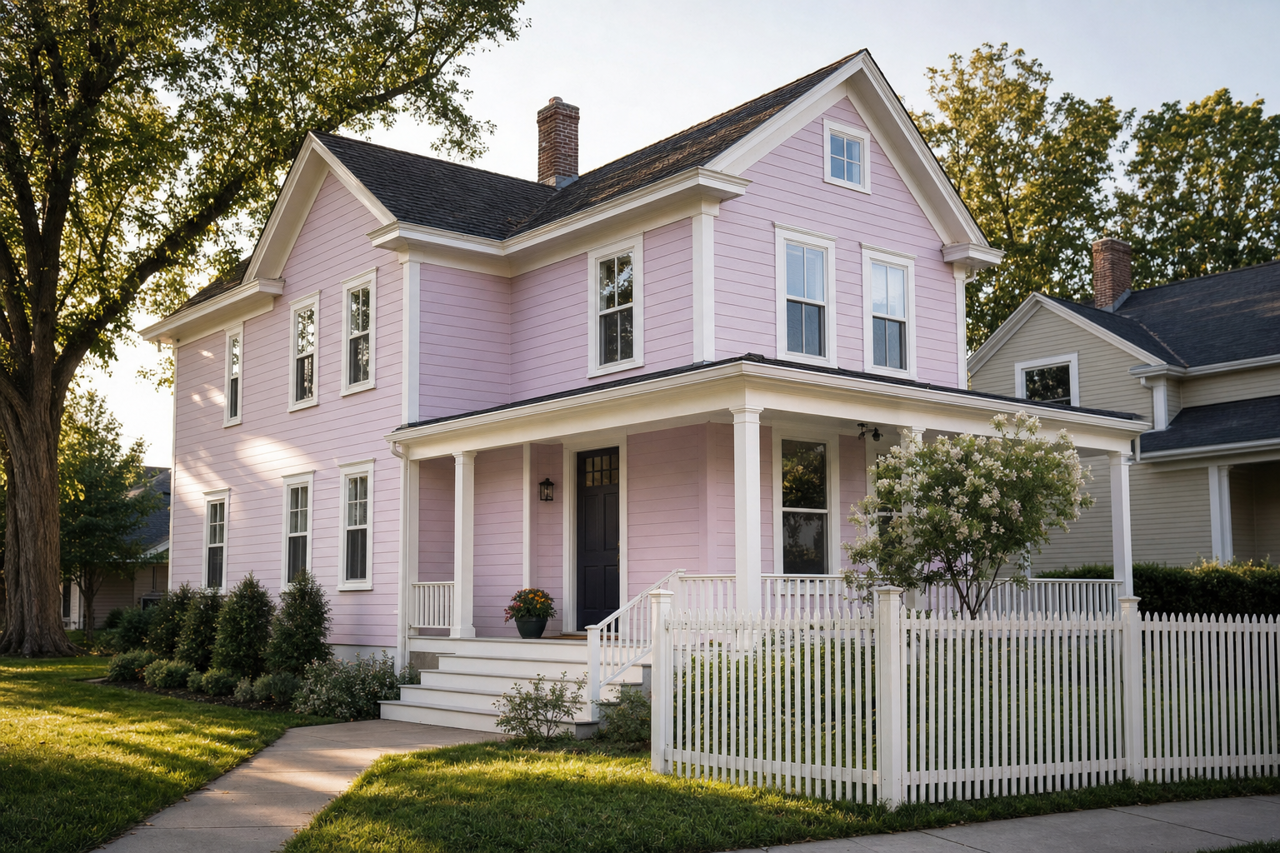 Lilac Ice by Valspar on exterior