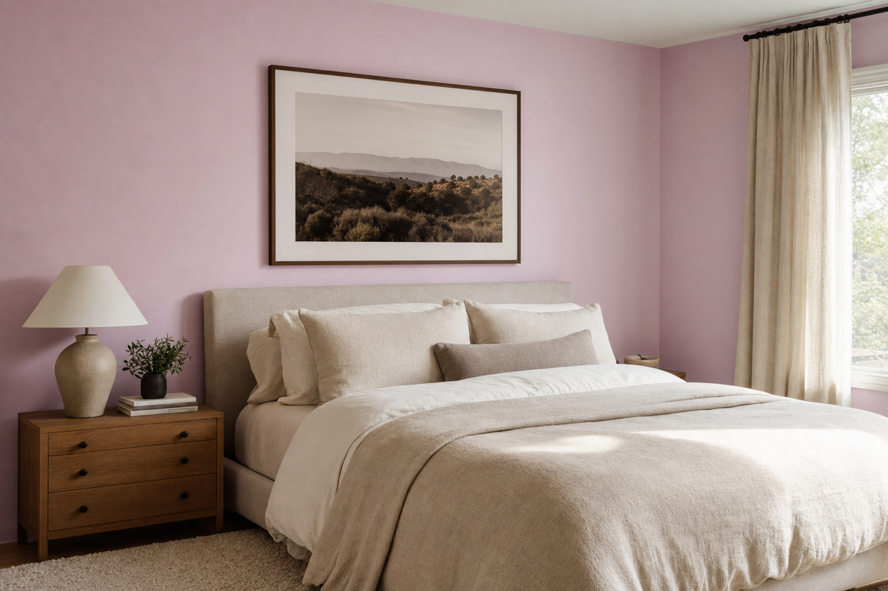 Lilac Ice by Valspar on interiors
