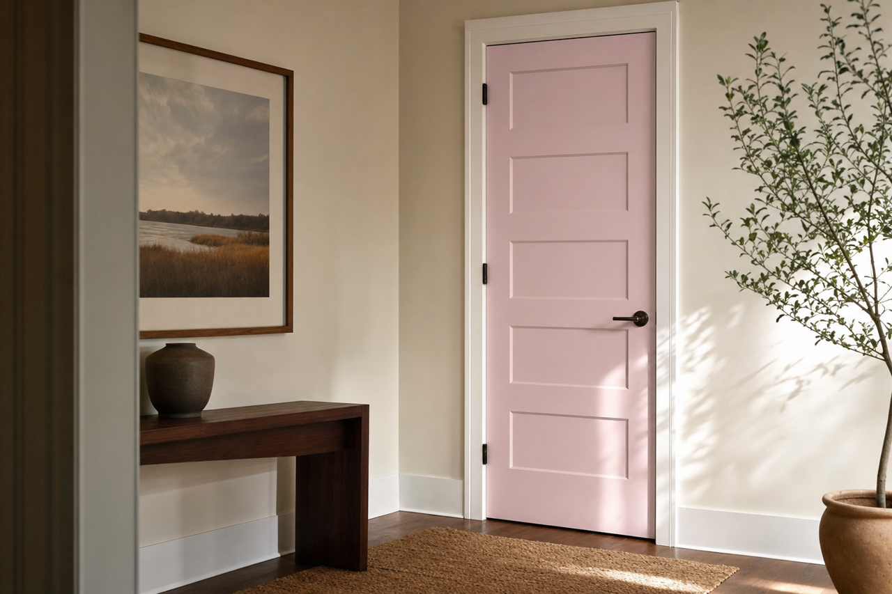 Dusted Gloam by Valspar on interior-doors