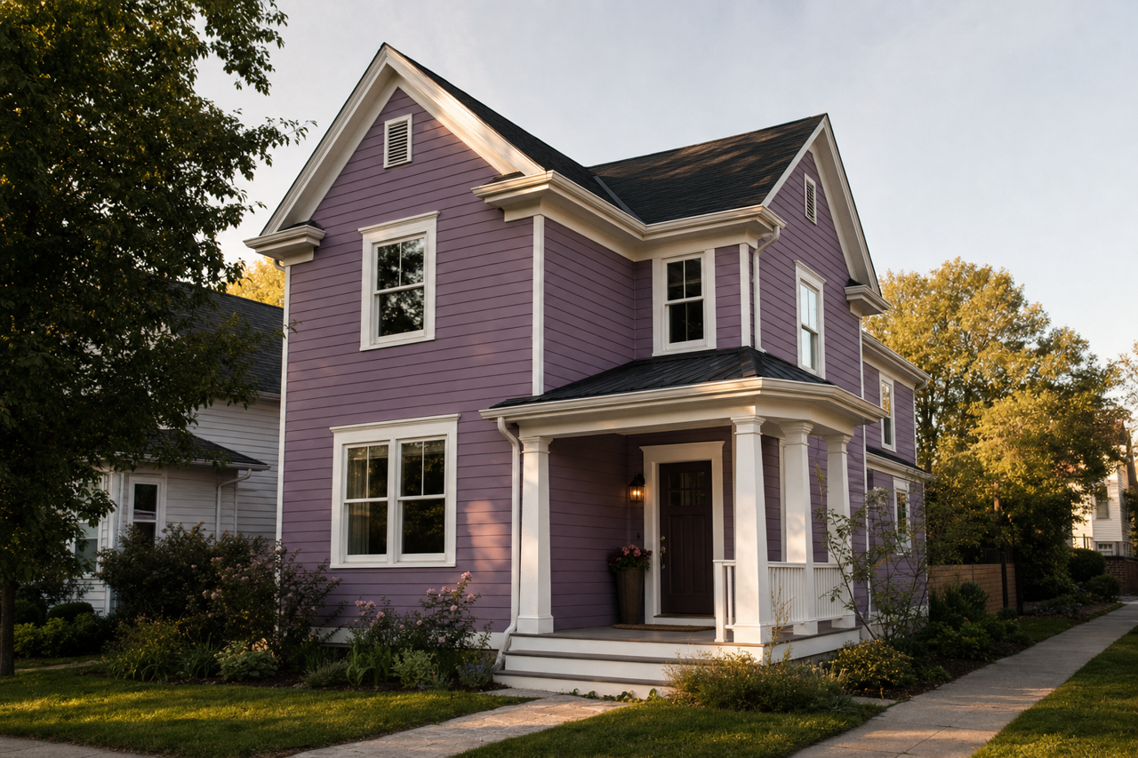 Dusky Purple by Valspar on exterior