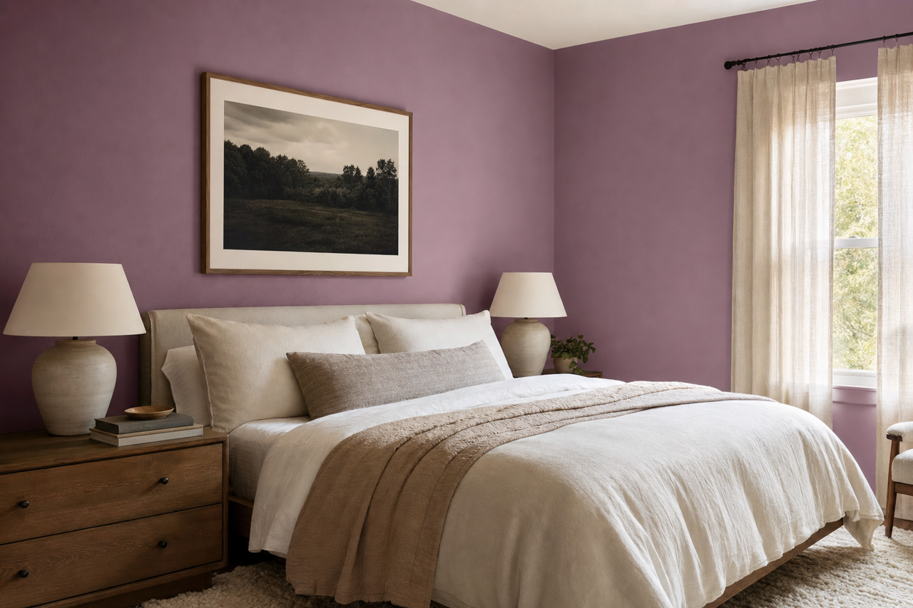 Plum Shade by Valspar on interiors