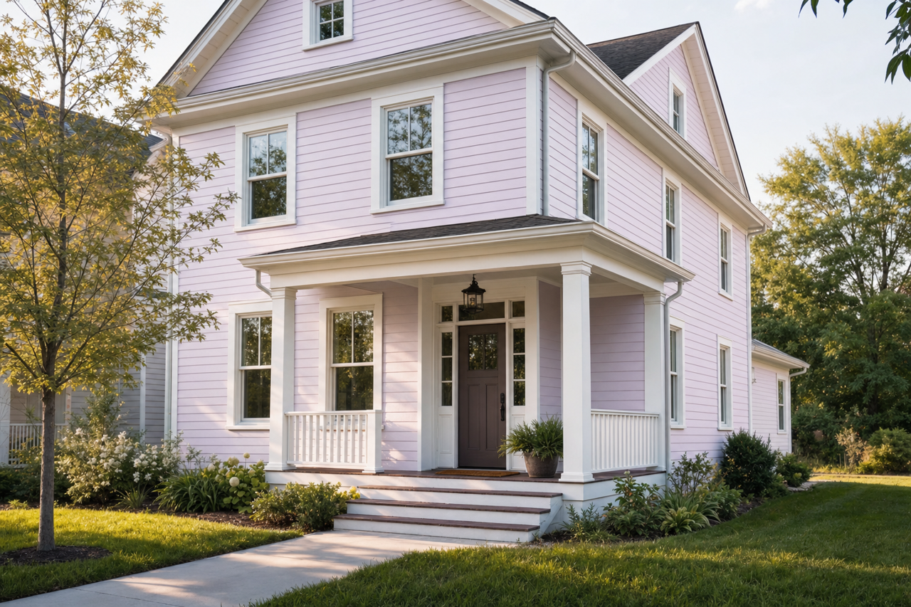 Pale Orchid by Valspar on exterior