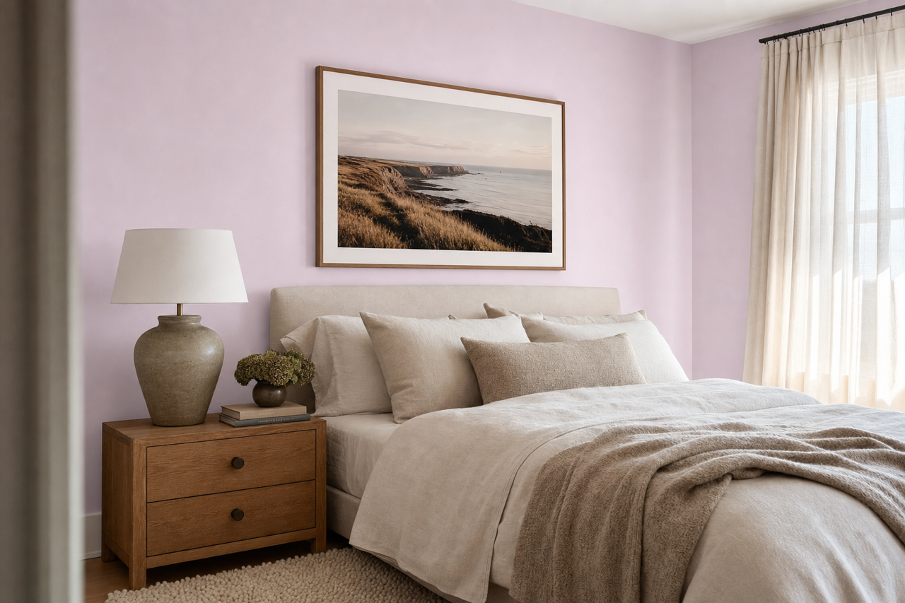 Pale Orchid by Valspar on interiors