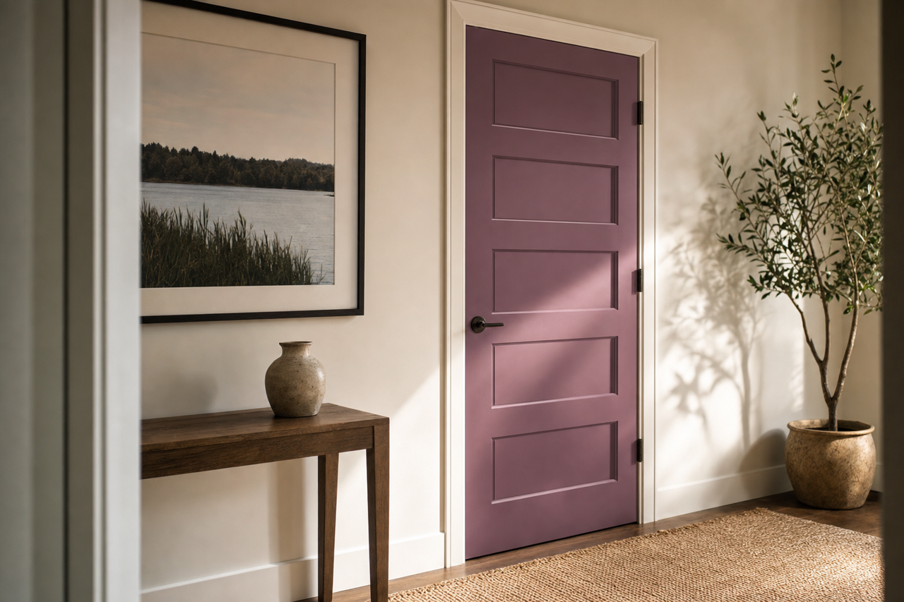Plump Grape by Valspar on interior-doors