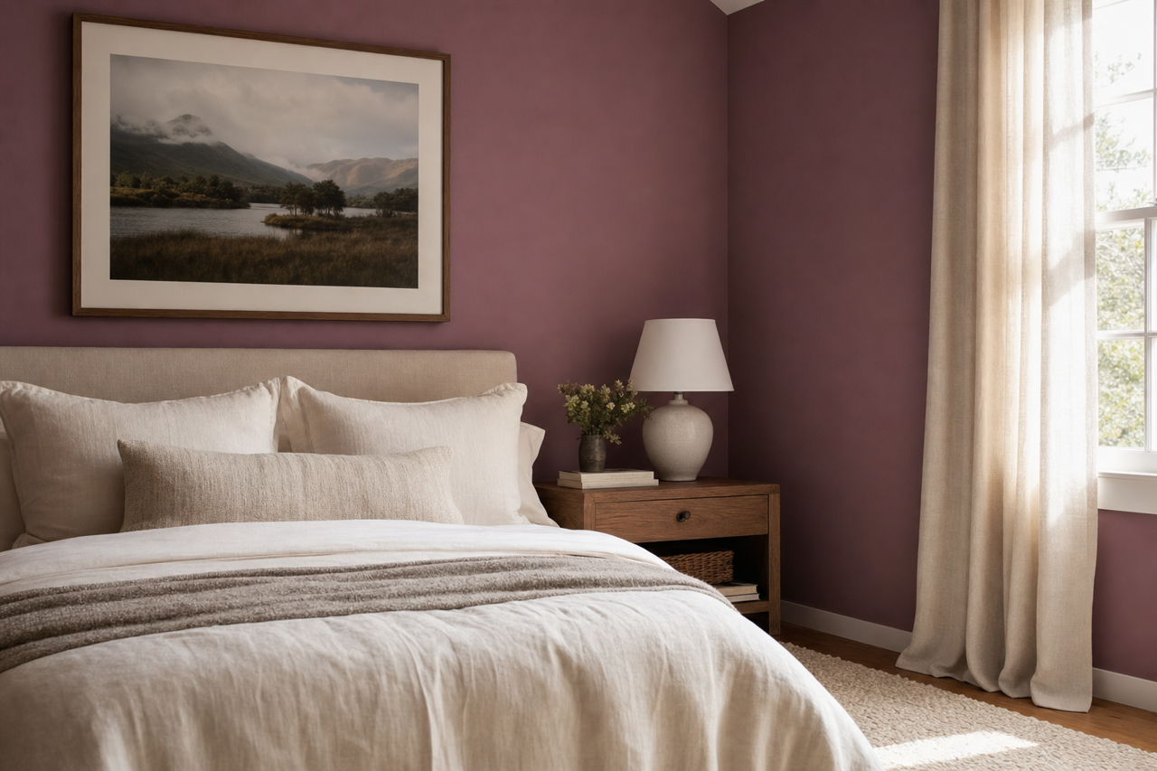 Plump Grape by Valspar on interiors