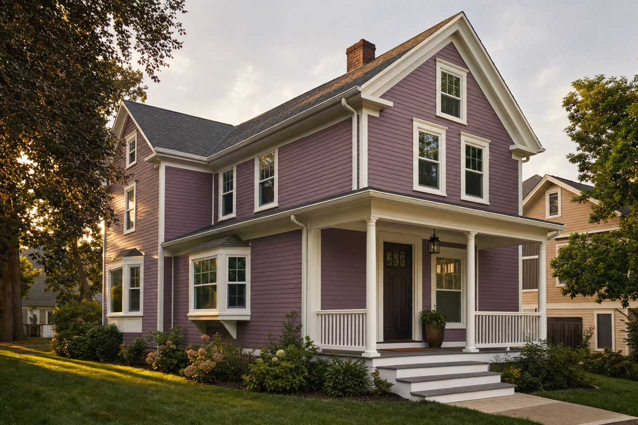 Canton Purple by Valspar on exterior