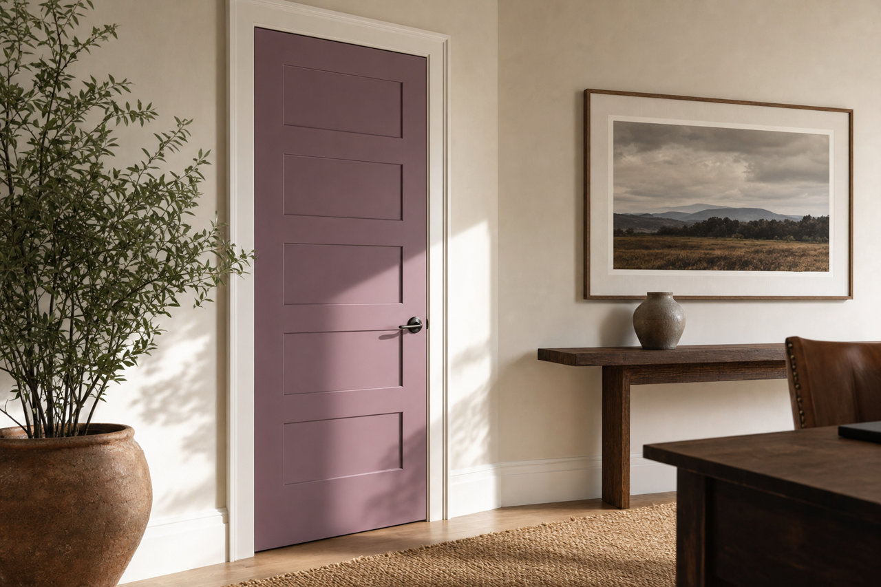 Canton Purple by Valspar on interior-doors