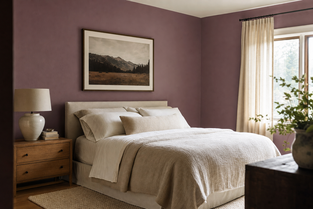 Canton Purple by Valspar on interiors