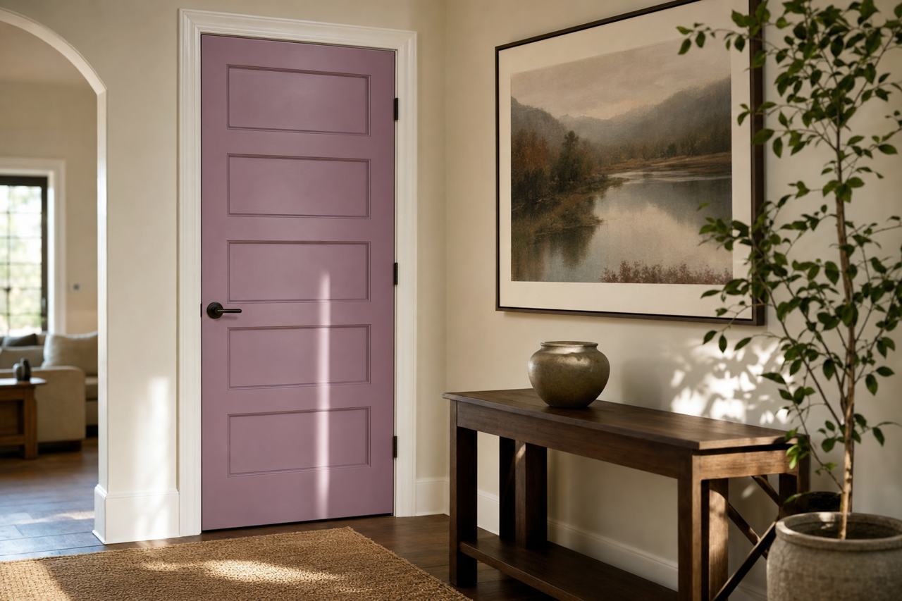 Sweet Purple by Valspar on interior-doors