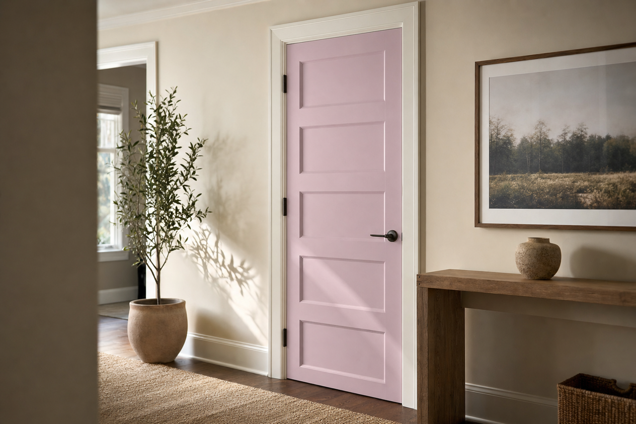 Subtle Purple by Valspar on interior-doors