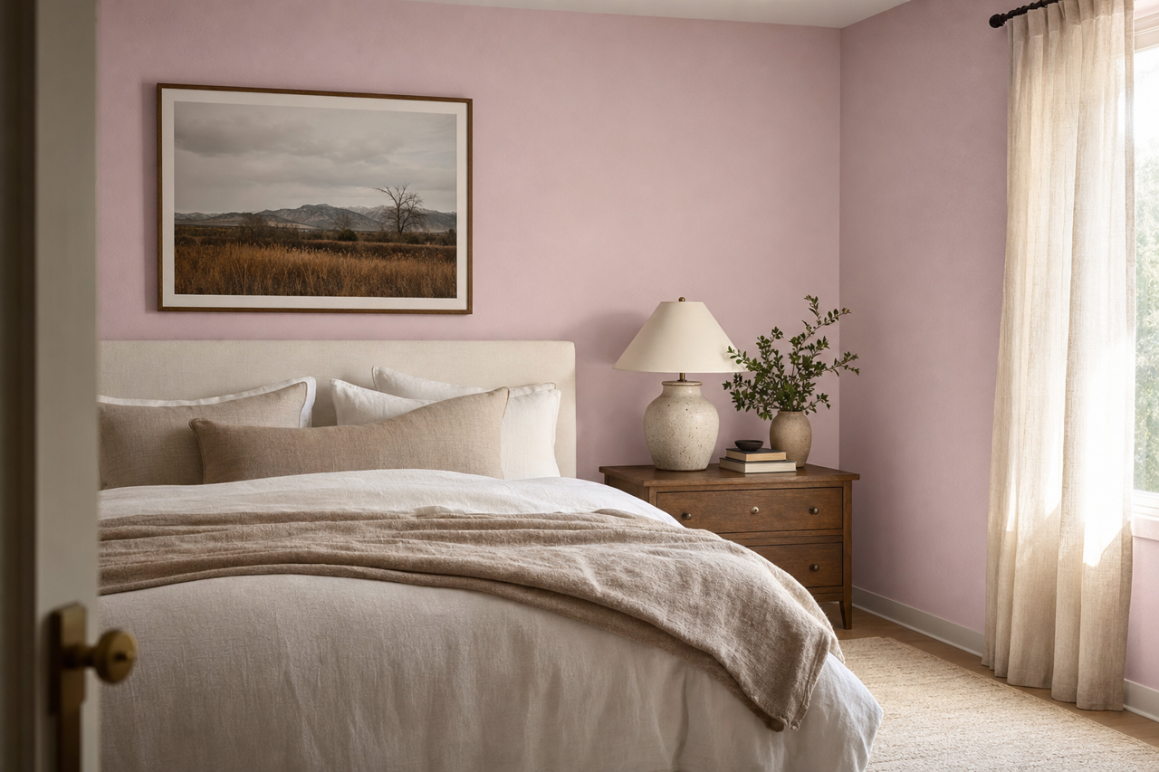 Lilac Lace by Valspar on interiors