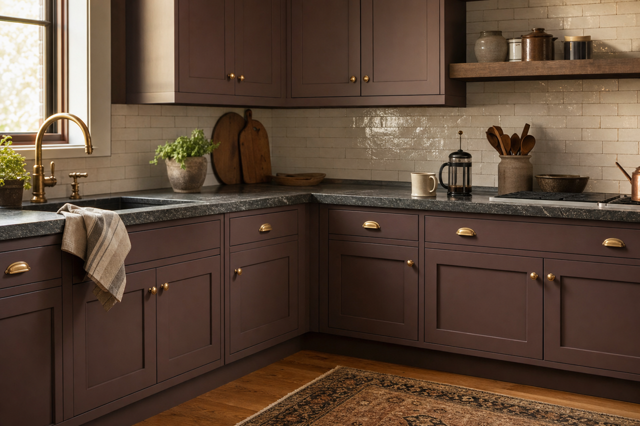 Virginia Soil by Valspar on cabinets