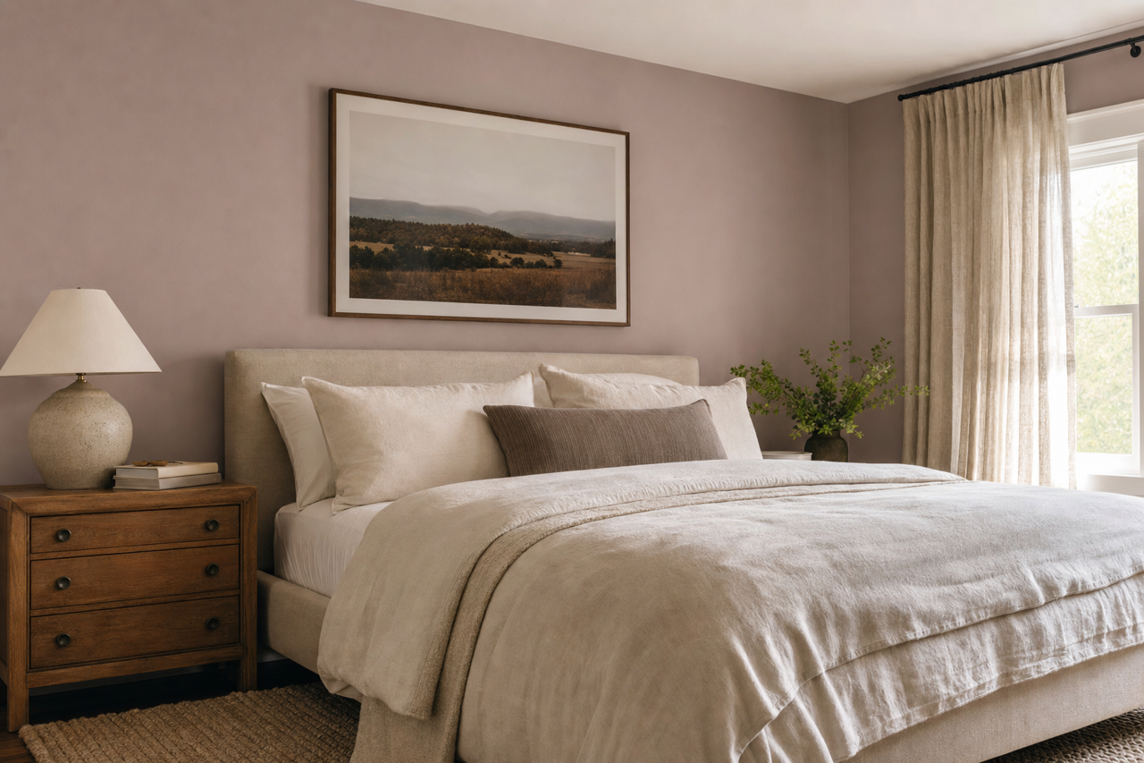 Lilac Gray by Valspar on interiors