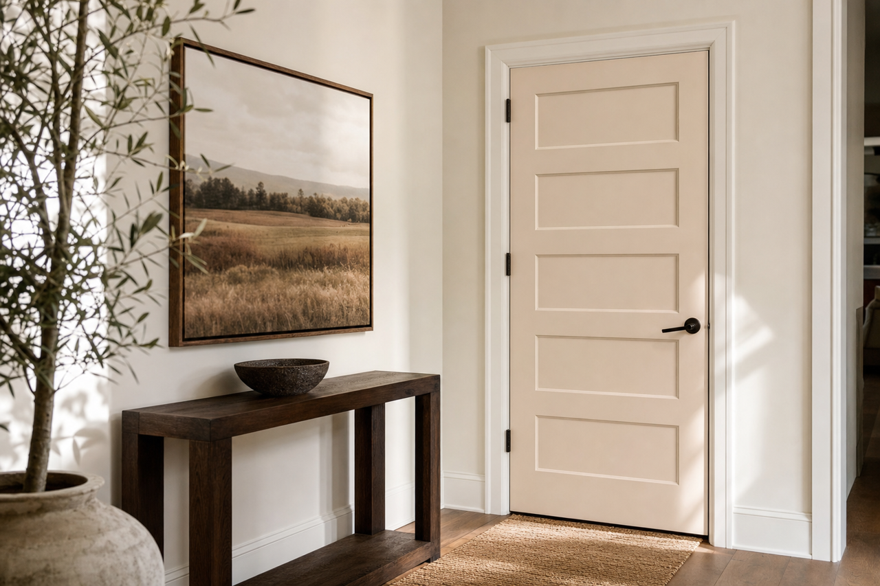 Kitten Whiskers by Benjamin Moore on interior-doors