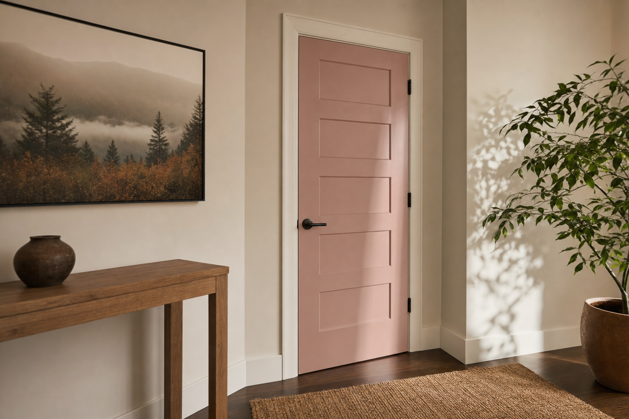 Berry Frost by Valspar on interior-doors