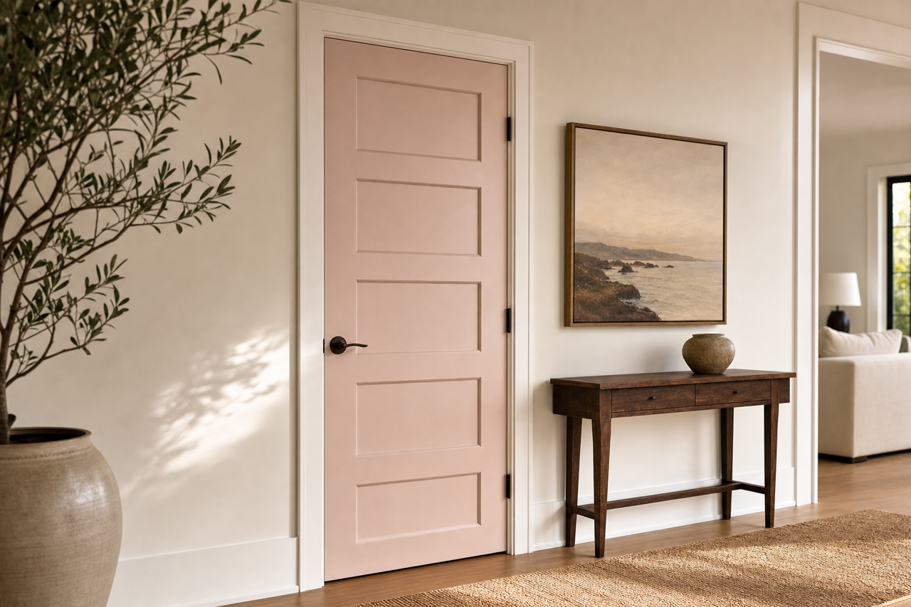 Berry Cream by Valspar on interior-doors