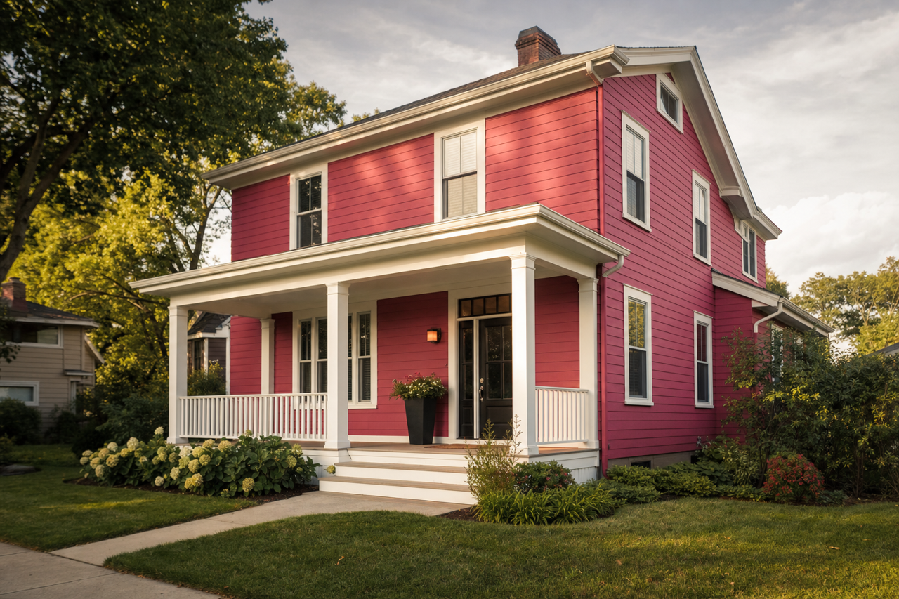 Berry Blush by Valspar on exterior