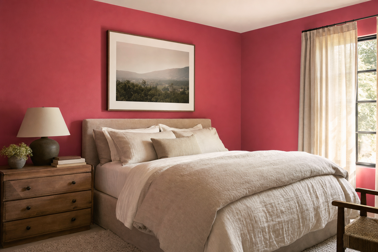 Berry Blush by Valspar on interiors